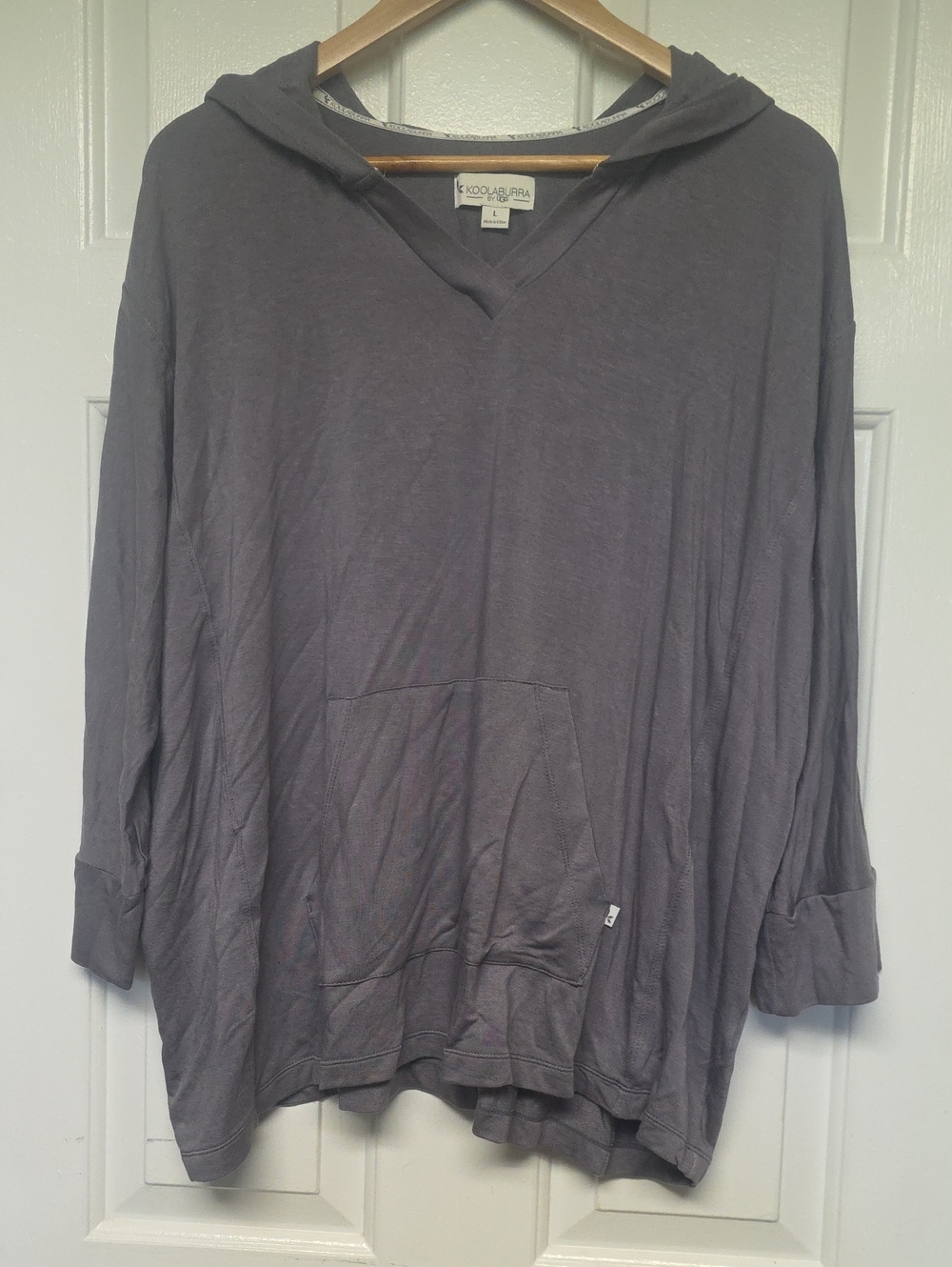 Koolaburra By Ugg Gray Hooded Pullover Top